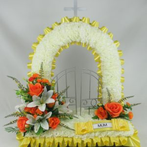 Irish Funeral Flowers Gates of Heaven Silk Artificial Wreath